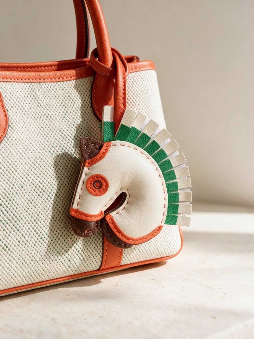 Genuine Sheepskin Leather Bag Charm